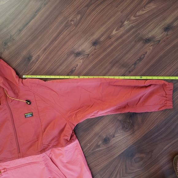 Womens Sz 2X L.L. Bean Rust Coral & Pink Hooded Anorak Jacket - Picture 6 of 7